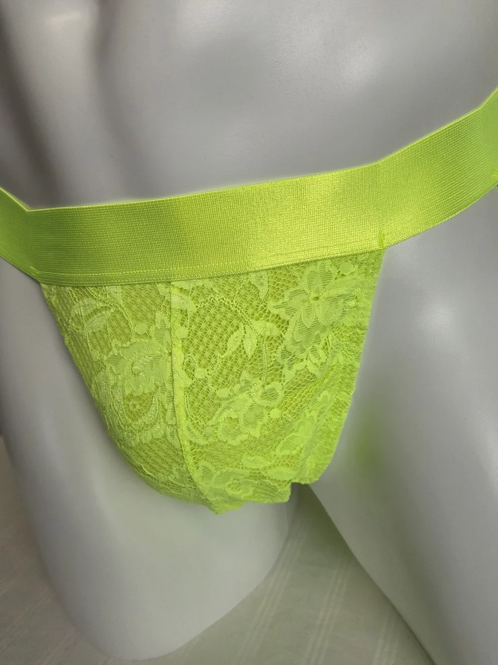 Cosabella Men's Lace Sports Brief in Neon Yellow